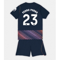 Camisa de Futebol Tottenham Hotspur Pedro Porro #23 Equipamento Secundário Infantil 2026-27 Manga Curta (+ Calças curtas)